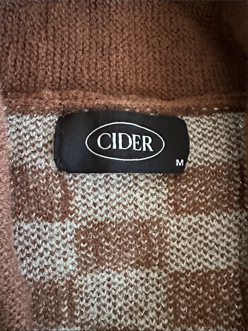 Cider - Checker Knit Button-Front Cardigan Sweater - M - Picture 2 of 4